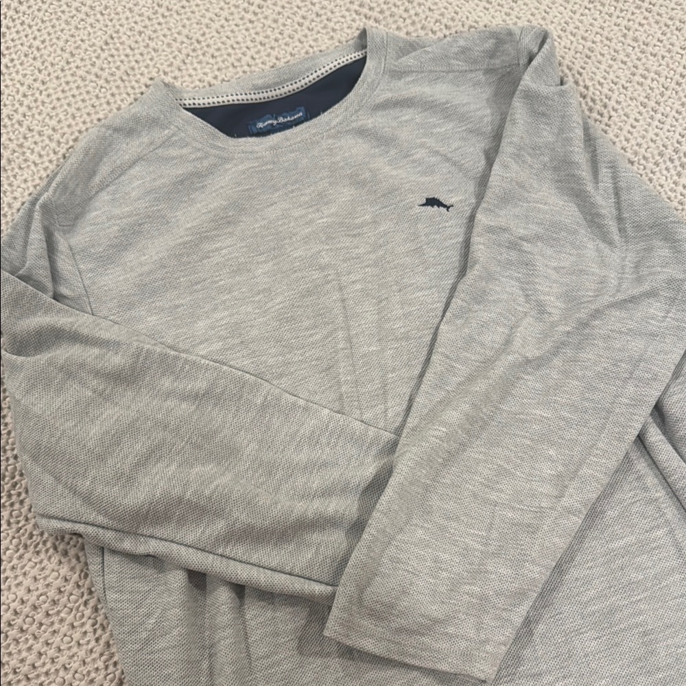Tommy Bahama Heather Gray Long Sleeve Tee